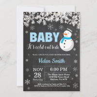 Baby its Cold Outdoor Snowman Boy Baby Shower