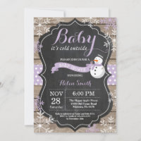 Baby its Cold Outdoor Snowman Girl Baby Shower