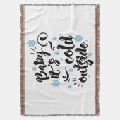 Baby its Cold Outdoor typografie Holiday Decke (Vorderseite Vertikal)