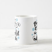 Baby its Cold Outdoor typografie Winter Holiday Kaffeetasse (Mittel)