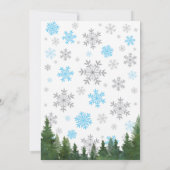 Baby its Cold Outdoor Winter Blue Boy Baby Shower Einladung (Rückseite)