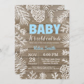 Baby its Cold Outdoor Winter Boy Baby Shower Einladung (Vorne/Hinten)