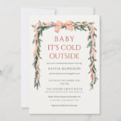 Baby It's Cold Outside All in One Baby Shower Einladung (Vorderseite)