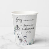 Baby It's Cold Outside Arctic Animal Shower Winter Pappbecher (Rückseite)