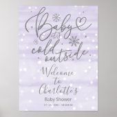 Baby It's Cold Outside Baby Dusche Begrüßungszeich Poster (Vorne)