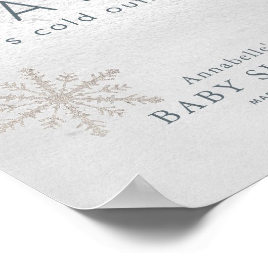 Baby It's Cold Outside Baby Dusche Begrüßungszeich Poster (Ecke)