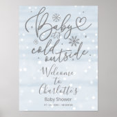 Baby It's Cold Outside Baby Dusche Begrüßungszeich Poster (Vorne)