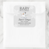 "Baby It's Cold Outside" Baby Dusche Gefallen Etik Quadratischer Aufkleber (Tasche)
