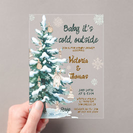 Baby It's Cold Outside Baby Shower Acryleinladungen