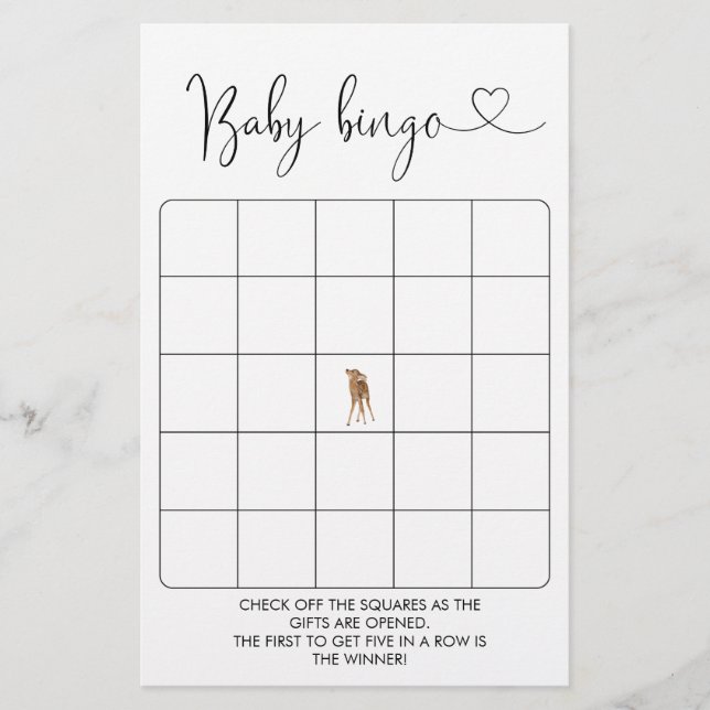 Baby It's Cold Outside Baby Shower Bingo Game (Vorderseite)