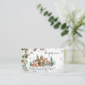Baby It's Cold Outside Baby Shower Business Card Visitenkarte (Stehend Vorderseite)