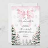 Baby Its Cold Outside Baby Shower Christmas Tree Einladung (Vorderseite)