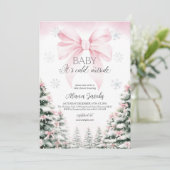 Baby Its Cold Outside Baby Shower Christmas Tree Einladung (Stehend Vorderseite)