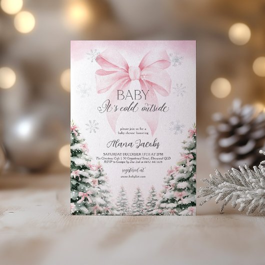 Baby Its Cold Outside Baby Shower Christmas Tree Einladung
