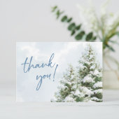 Baby It's Cold Outside Baby Shower Dankeskarte (Stehend Vorderseite)