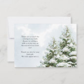 Baby It's Cold Outside Baby Shower Dankeskarte (Rückseite)