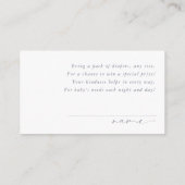 Baby It's Cold Outside Baby Shower Diaper Raffle Begleitkarte (Rückseite)