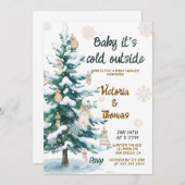 Baby It's Cold Outside Baby Shower Einladung (Vorne/Hinten)
