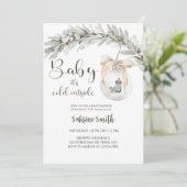Baby it's cold outside baby shower einladung (Stehend Vorderseite)