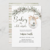 Baby it's cold outside baby shower einladung (Vorne/Hinten)