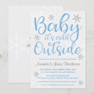 Baby It's Cold Outside Baby Shower Einladung - Bla