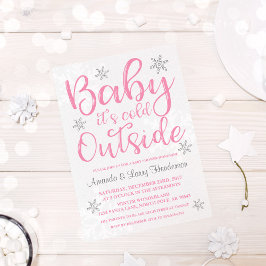 Baby It's Cold Outside Baby Shower Einladung - Pin