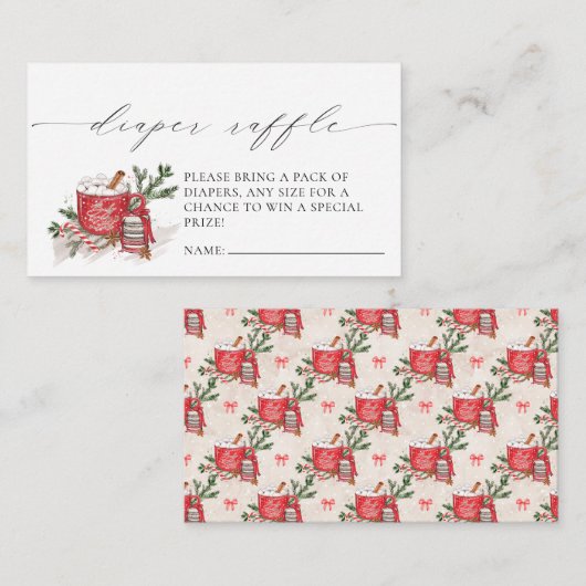 Baby It's Cold Outside Baby Shower Enclosure Card Begleitkarte (Vorne/Hinten)