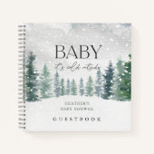 Baby It's Cold Outside Baby Shower Gästebuch Notizblock (Vorderseite)