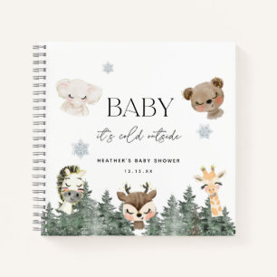 Baby It's Cold Outside Baby Shower Gästebuch Notizblock
