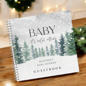 Baby It's Cold Outside Baby Shower Gästebuch Notizblock
