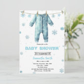 Baby Its Cold Outside Baby Shower Invitation Einladung (Stehend Vorderseite)