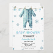 Baby Its Cold Outside Baby Shower Invitation Einladung (Vorne/Hinten)