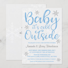 Baby It's Cold Outside Baby Shower Invite - Blue Einladung