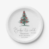 Baby It's Cold Outside Baby Shower Pappteller (Vorderseite)