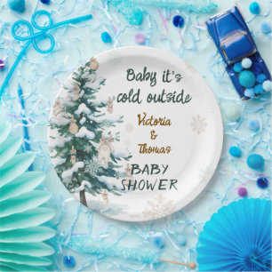 Baby It's Cold Outside Baby Shower Pappteller