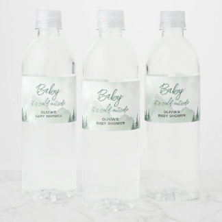Baby it's Cold Outside Baby Shower Wasserflaschenetikett