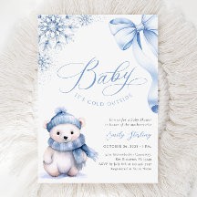 Baby It's Cold Outside Bear Baby Shower