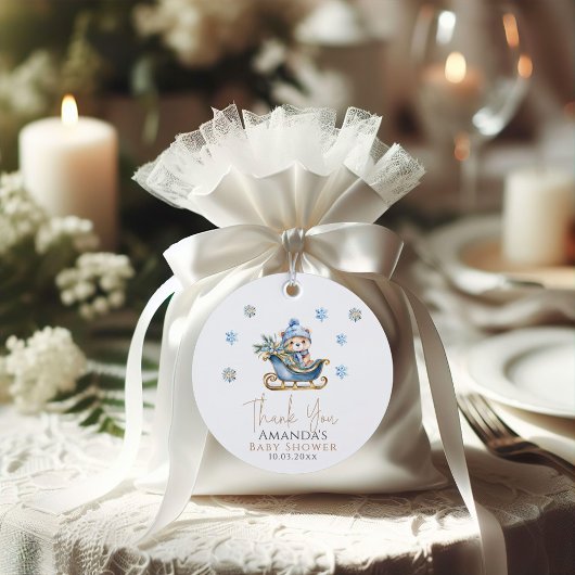 Baby It's Cold Outside Bear Baby Shower Favor Ta Geschenkanhänger