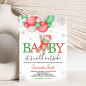 Baby It's Cold Outside Bear Balloon Baby Dusche Einladung