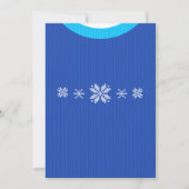 Baby It's Cold Outside Blauer Pullover Weihnachtsf Einladung (Rückseite)