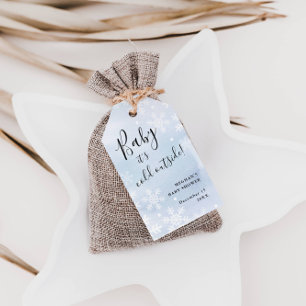 Baby It's Cold Outside Blue Baby Dusche Gefallen Geschenkanhänger