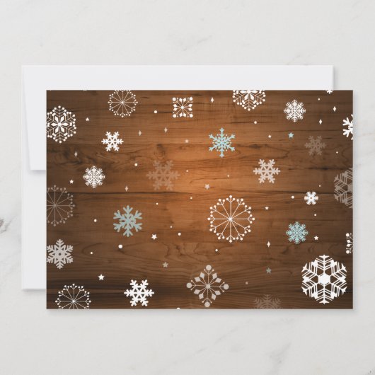 Baby It's Cold Outside Blue Baby Dusche laden Einladung (Rückseite)