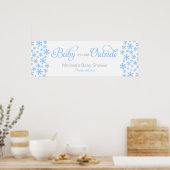 Baby It's Cold Outside Blue Baby Shower Banner Poster (Küche)