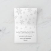 Baby It's Cold Outside Blue Bow Dankeskarte (Innenseite)