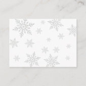 Baby It's Cold Outside Blue Bow Diaper Raffle Begleitkarte (Rückseite)