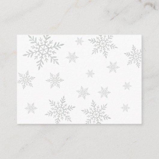 Baby It's Cold Outside Blue Bow Diaper Raffle Begleitkarte (Rückseite)