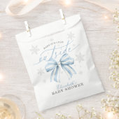 Baby It's Cold Outside Blue Bow Winter Baby Dusche Geschenktütchen (Ausgeschnitten)