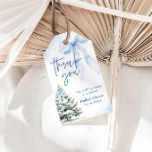 Baby Its Cold Outside Blue Bow Winter Baby Shower Geschenkanhänger