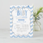 Baby It's Cold Outside Blue Paares Dusche Invite Einladung (Stehend Vorderseite)