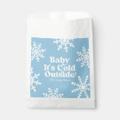Baby It's Cold Outside Blue Snowflake Baby Shower Geschenktütchen (Vorderseite)